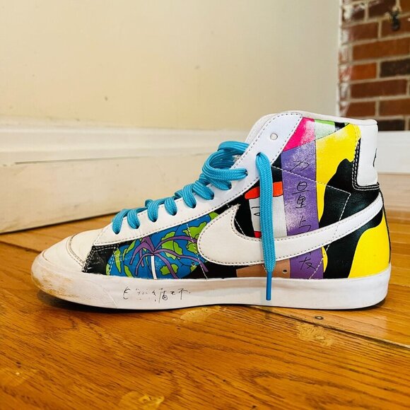 Size 9.5 - Nike Blazer Mid 77 Flyleather x Ruohan Wang - Picture 12 of 16